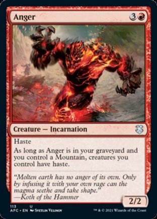 Anger | Commander Forgotten Realms